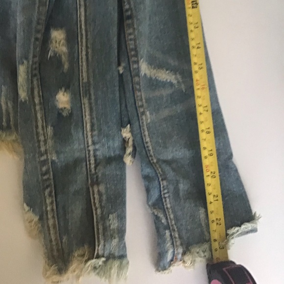 UNIF American flag denim jean distressed spikes jacket - Picture 7 of 16